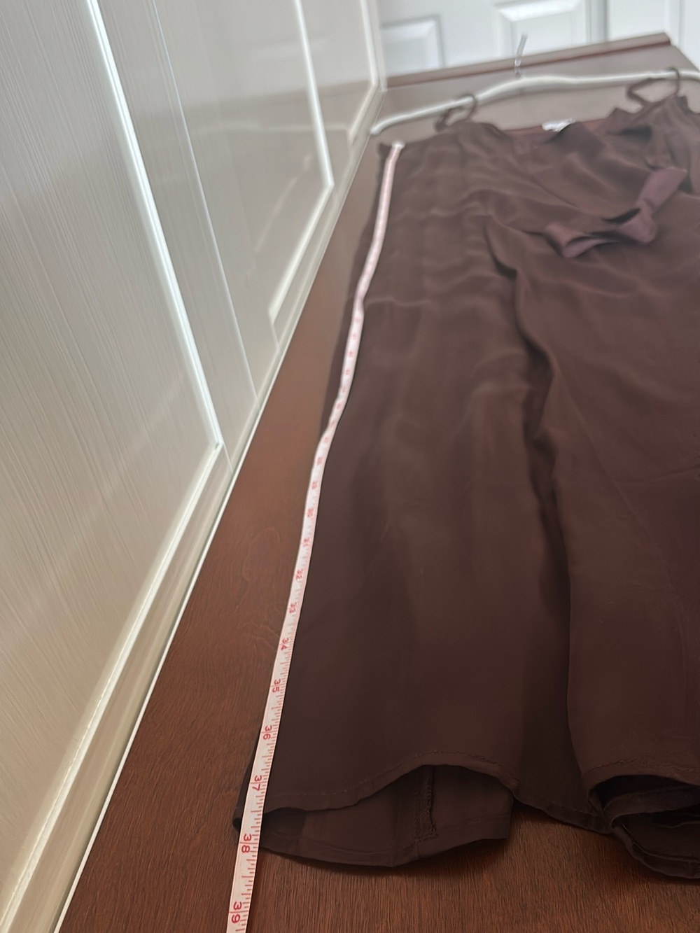 aerie Chocolate Brown Satin Slip Dress with Spaghetti Straps - Picture 4 of 7